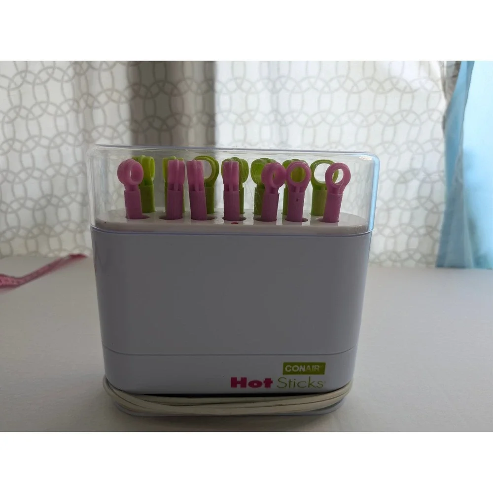 Conair Hot Sticks Hair Rollers Women OS Pink‎ Green 14 Piece Styling Set V17602